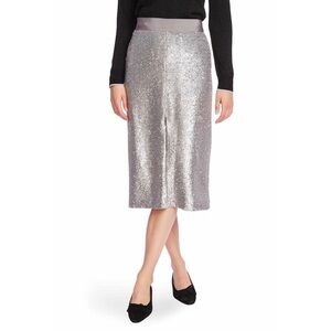 Court & Rowe Silver Sequined Pencil Skirt Size‎ 6